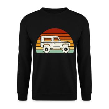 off road 4x4 all-terrain vehicle - Unisex Sweatshirt - black - Front - Alina (178cm) & Michal (187cm)