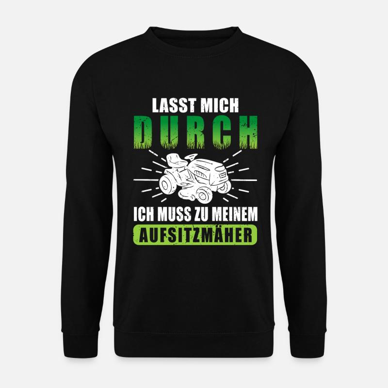 Rasentraktor Aufsitzrasenmäher Aufsitzmäher Rasen - Unisex Pullover - Schwarz