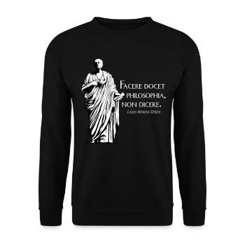 Latin - Facere docet philosophia non dicere - Sweat-shirt Unisexe - noir - Devant - Alina (178cm) & Michal (187cm)