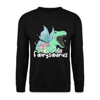 Fairycore Esthétique Fée Fée Dinosaure Fairysaurus - Sweat-shirt Unisexe - noir - Devant - Alina (178cm) & Michal (187cm)