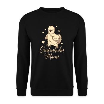 Silk Chicken Mommy - Silk Chicken - Unisex Sweatshirt - black - Front - Alina (178cm) & Michal (187cm)