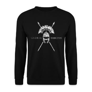 Römischer Zenturio - Gloria Exercitus - Unisex Pullover - Schwarz - Vorne - Alina (178cm) & Michal (187cm)