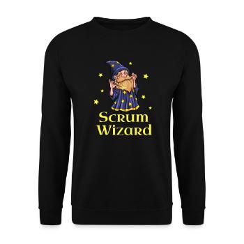 Scrum Wizard - Scrum Master - Unisex Sweatshirt - black - Front - Alina (178cm) & Michal (187cm)