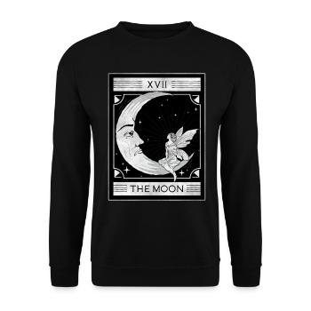 Fairycore Esthétique La Carte de Tarot De La Fée de la Lune - Sweat-shirt Unisexe - noir - Devant - Alina (178cm) & Michal (187cm)
