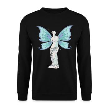 Fairycore Esthétique Fée Vénus De Milo Statue - Sweat-shirt Unisexe - noir - Devant - Alina (178cm) & Michal (187cm)