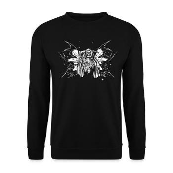 Fairycore Aesthetic Fee Skeleton Grim Reaper Goth - Unisex Sweatshirt - black - Front - Alina (178cm) & Michal (187cm)