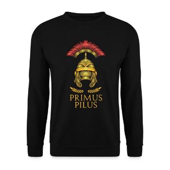 Römischer Legionär - Primus Pilus - Unisex Pullover - Schwarz - Vorne - Alina (178cm) & Michal (187cm)