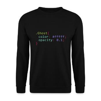 Geist im CSS Format Code für ein Gheis für - Unisex Pullover - Schwarz - Vorne - Alina (178cm) & Michal (187cm)