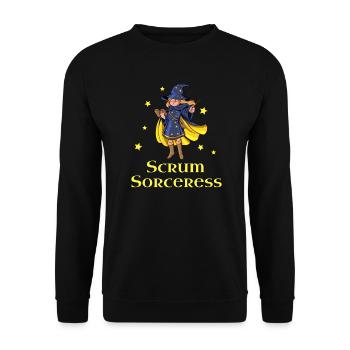 Scrum Sorceress - Scrum Master - Unisex Sweatshirt - black - Front - Alina (178cm) & Michal (187cm)