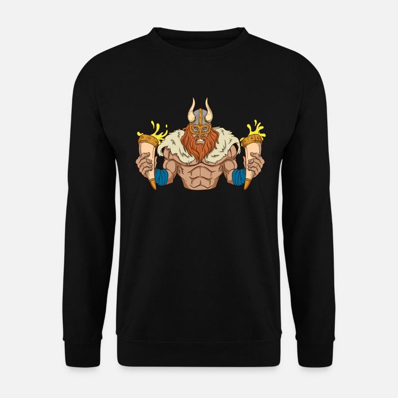 Vikings with drinking horns - Unisex Sweatshirt - black