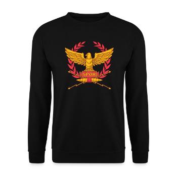 Norme romaine - SPQR - Sweat-shirt Unisexe - noir - Devant - Alina (178cm) & Michal (187cm)
