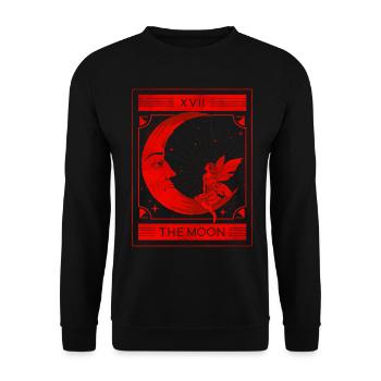 Fairycore Aesthetic Tarotkarte Der Mond Fee - Unisex Pullover - Schwarz - Vorne - Alina (178cm) & Michal (187cm)