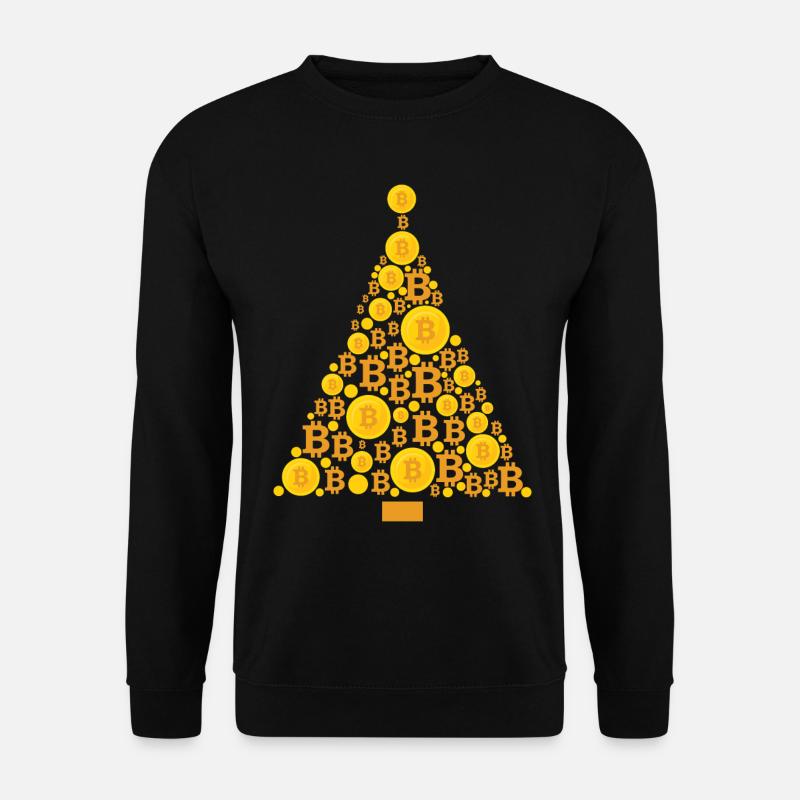Bitcoin Kryptowährung Blockchain Weihnachten - Unisex Pullover - Schwarz