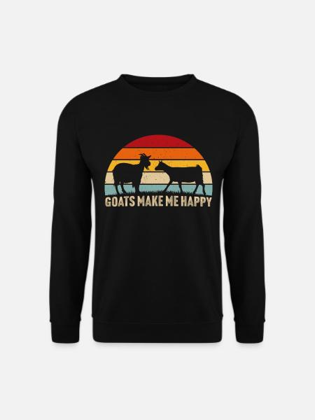 goats make me happy - Unisex Sweatshirt - black