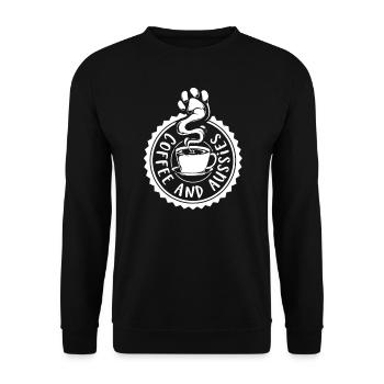 Coffee and Aussie - Unisex Sweatshirt - black - Front - Alina (178cm) & Michal (187cm)