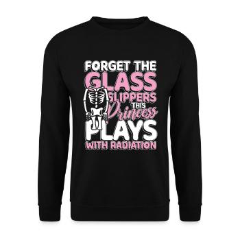 This princess plays with radiation - Unisex Pullover - Schwarz - Vorne - Alina (178cm) & Michal (187cm)