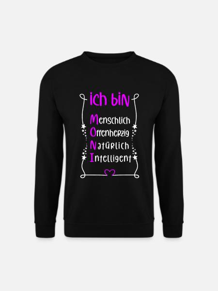 Für den besten Menschen - Ich bin Moni - Unisex Pullover - Schwarz