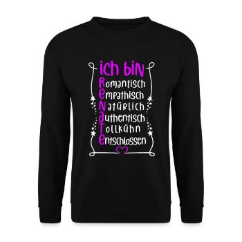 Für den besten Menschen - Ich bin Renate - Unisex Pullover - Schwarz - Vorne - Alina (178cm) & Michal (187cm)