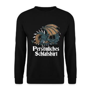 Official Sleeping Shirt - Dragon Personal - Unisex Sweatshirt - black - Front - Alina (178cm) & Michal (187cm)