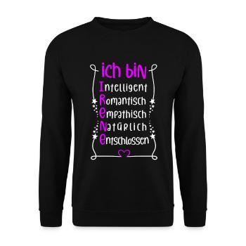 Für den besten Menschen - Ich bin Irene - Unisex Pullover - Schwarz - Vorne - Alina (178cm) & Michal (187cm)