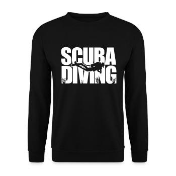scuba diving dive t-shirt diving - Unisex Sweatshirt - black - Front - Alina (178cm) & Michal (187cm)