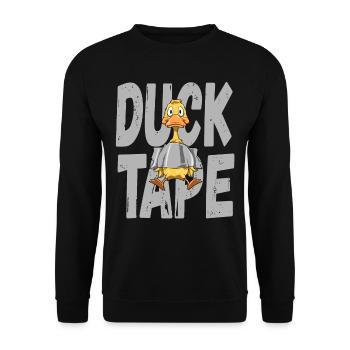 Duck Tape for Men and Women - Unisex Sweatshirt - black - Front - Alina (178cm) & Michal (187cm)
