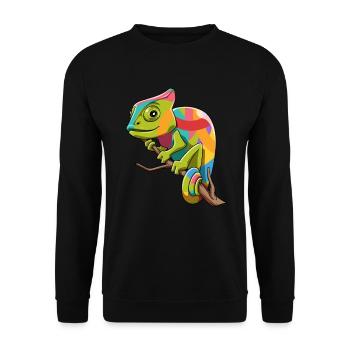 Chameleon iguanas breeding reptiles - Unisex Sweatshirt - black - Front - Alina (178cm) & Michal (187cm)