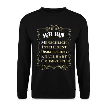 Für den besten Menschen - Ich bin Mirko - Unisex Pullover - Schwarz - Vorne - Alina (178cm) & Michal (187cm)