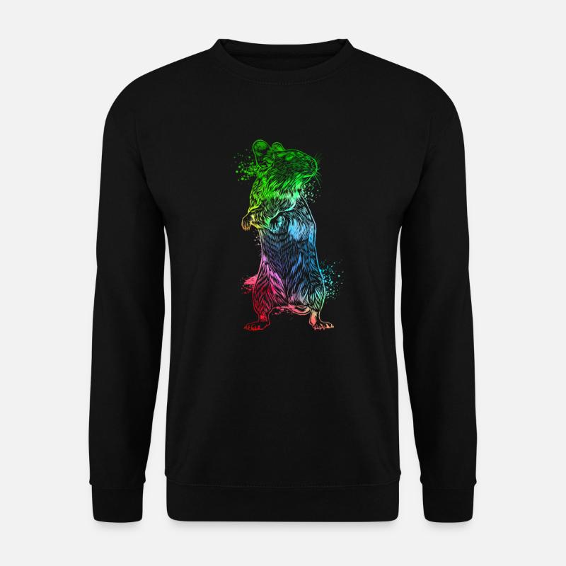 Farbenfroher Degu - Unisex Pullover - Schwarz