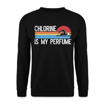 Funny Swimming Swimmer Chlorine Is My Perfume - Unisex Sweatshirt - black - Front - Alina (178cm) & Michal (187cm)