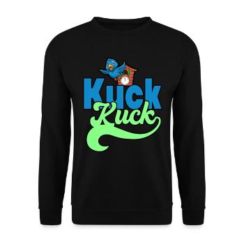 Kuck Kuck für einen Schwarzwälder und Urlauber - Unisex Pullover - Schwarz - Vorne - Alina (178cm) & Michal (187cm)