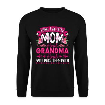 Mom and grandma - Sweat-shirt Unisexe - noir - Devant - Alina (178cm) & Michal (187cm)
