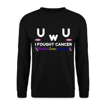 Cancer de la vessie J’ai combattu le cancer UwU-Gesche - Sweat-shirt Unisexe - noir - Devant - Alina (178cm) & Michal (187cm)