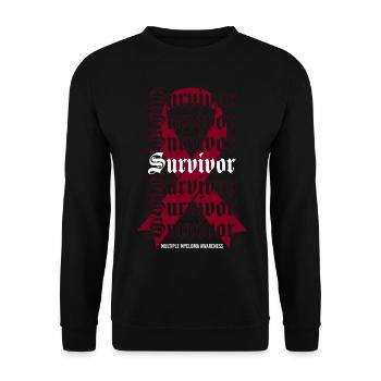 Sensibilisation au myélome multiple - Don pour la survie - Sweat-shirt Unisexe - noir - Devant - Alina (178cm) & Michal (187cm)
