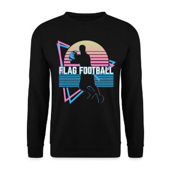 Joueur de flag-football Vaporwave Esthétique Gesch - Sweat-shirt Unisexe - noir - Devant - Alina (178cm) & Michal (187cm)