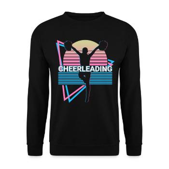 Cheerleader Cheerleading Vaporwave Ästhetisches Ge - Unisex Pullover - Schwarz - Vorne - Alina (178cm) & Michal (187cm)