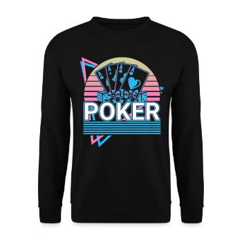 Cadeau Rétro Poker - Sweat-shirt Unisexe - noir - Devant - Alina (178cm) & Michal (187cm)