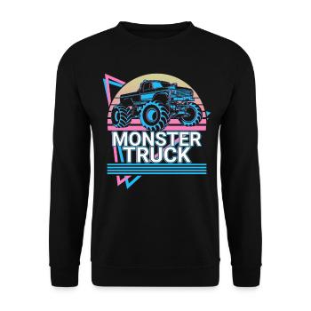 Monstertruck Retro Cadeau - Sweat-shirt Unisexe - noir - Devant - Alina (178cm) & Michal (187cm)