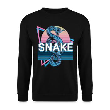 Cadeau rétro serpent - Sweat-shirt Unisexe - noir - Devant - Alina (178cm) & Michal (187cm)