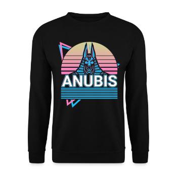 Anubis Egyptian God Egypt Gift - Unisex Sweatshirt - black - Front - Alina (178cm) & Michal (187cm)
