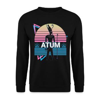 Atum Egyptian God Egypt Gift - Unisex Sweatshirt - black - Front - Alina (178cm) & Michal (187cm)