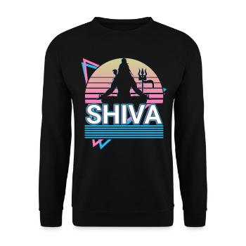 Shiva Hindu Gott Antike Hindu Mythologie Geschenk - Unisex Pullover - Schwarz - Vorne - Alina (178cm) & Michal (187cm)
