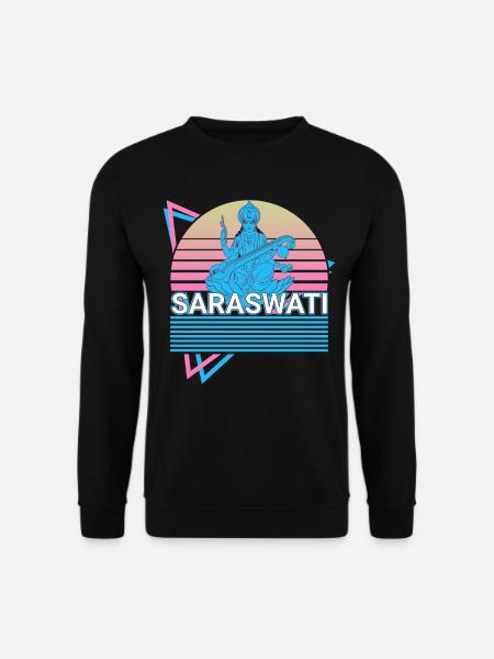 Saraswati Hindu-Göttin Hindu-Mythologie Geschenk - Unisex Pullover - Schwarz