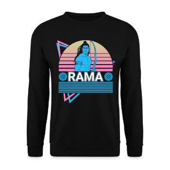 Rama Hindu Gott Antike Hindu Mythologie Geschenk - Unisex Pullover - Schwarz - Vorne - Alina (178cm) & Michal (187cm)