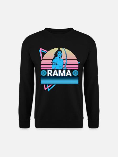 Rama Hindu Gott Antike Hindu Mythologie Geschenk - Unisex Pullover - Schwarz