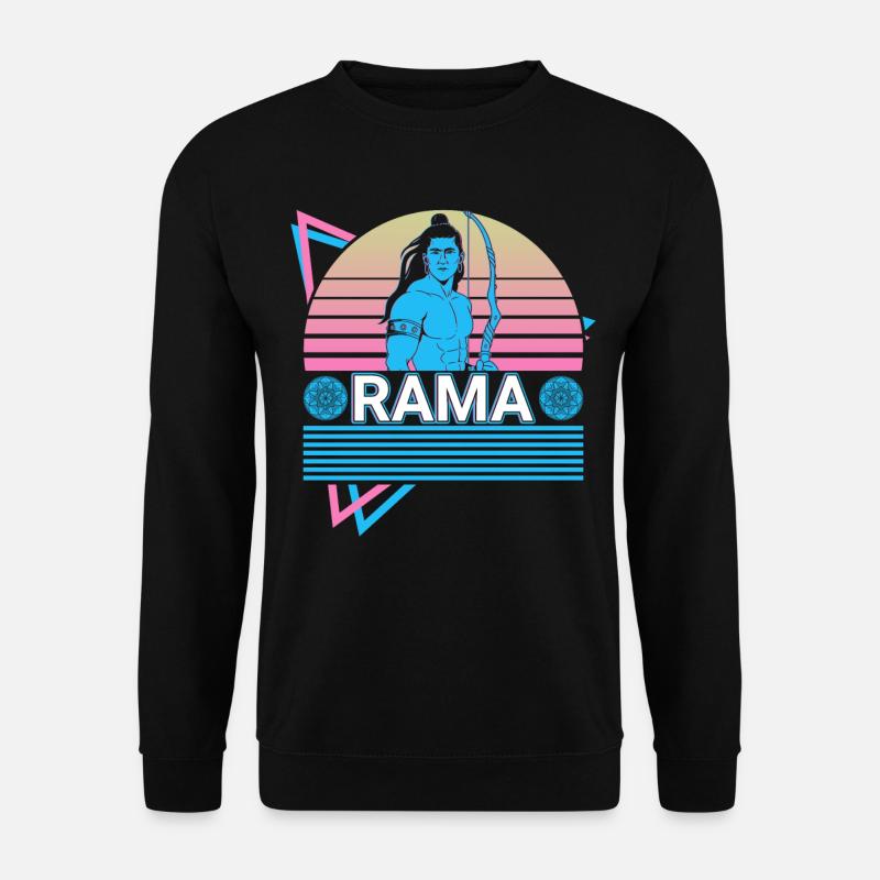 Rama Hindu Gott Antike Hindu Mythologie Geschenk - Unisex Pullover - Schwarz