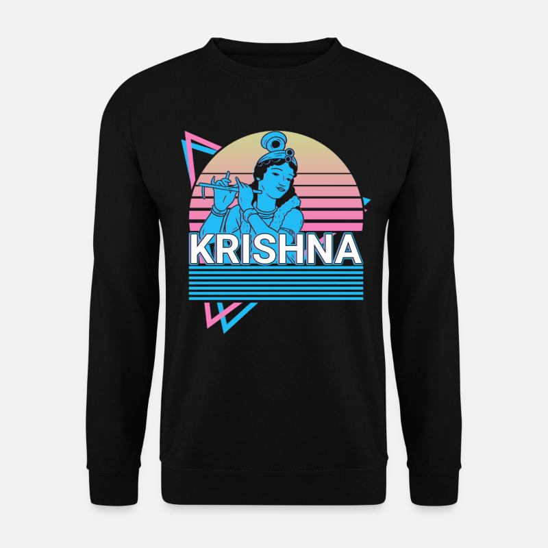 Krishna Hindu Gott Antike Hindu Mythologie Geschen - Unisex Pullover - Schwarz