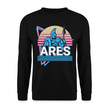 Ares Greek God War Gift - Unisex Sweatshirt - black - Front - Alina (178cm) & Michal (187cm)