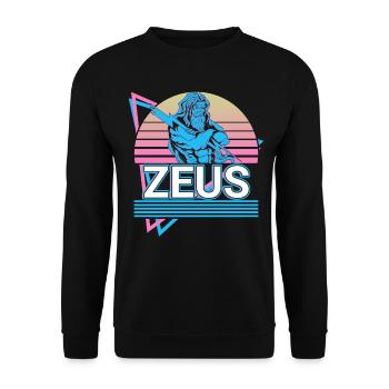 Zeus Grec Dieu du Ciel Cadeau - Sweat-shirt Unisexe - noir - Devant - Alina (178cm) & Michal (187cm)