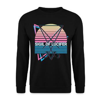 Sceau de Lucifer Magie Occulte Symbo Satanique - Sweat-shirt Unisexe - noir - Devant - Alina (178cm) & Michal (187cm)